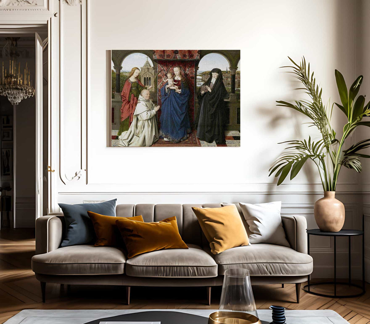 The Virgin And Child With Saints And Donor By Jan Van Eyck Fine Art Print
