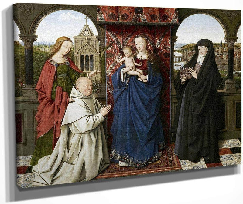 The Virgin And Child With Saints And Donor By Jan Van Eyck Fine Art Print