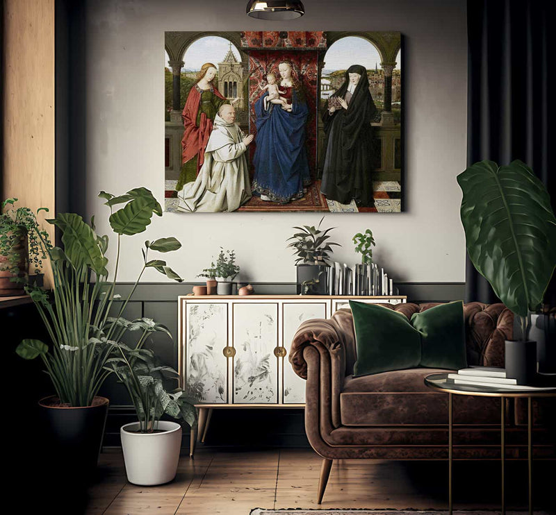 The Virgin And Child With Saints And Donor By Jan Van Eyck Fine Art Print