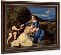 The Virgin And Child With Saints By Titian Fine Art Print