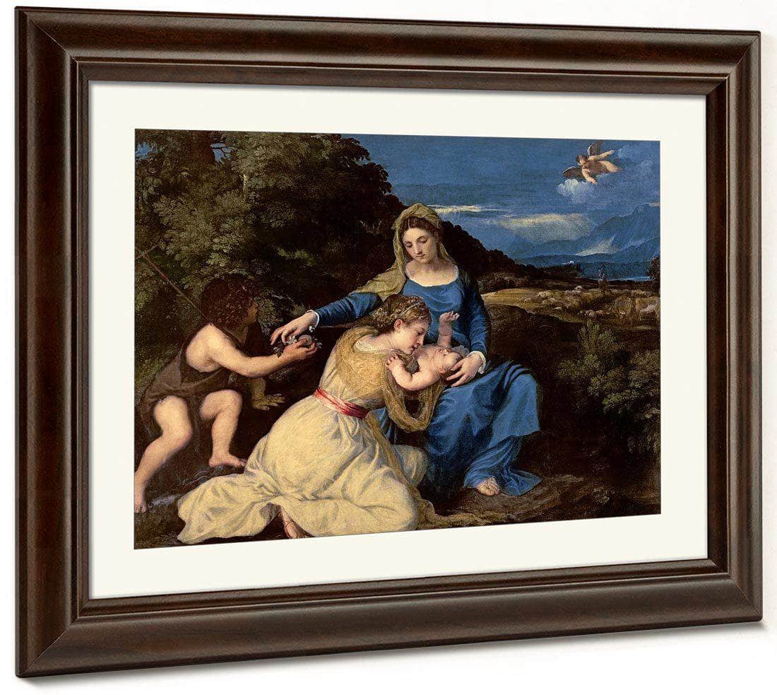 The Virgin And Child With Saints By Titian Fine Art Print
