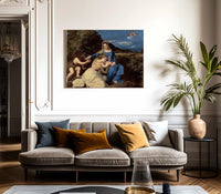The Virgin And Child With Saints By Titian Fine Art Print