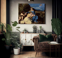 The Virgin And Child With Saints By Titian Fine Art Print