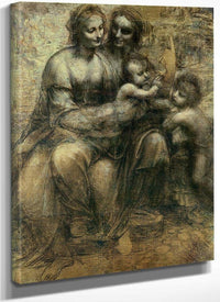 The Virgin And Child With Ss. Anne And John The Baptist By Leonardo Da Vinci Fine Art Print