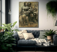 The Virgin And Child With Ss. Anne And John The Baptist By Leonardo Da Vinci Fine Art Print