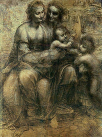 The Virgin And Child With Ss. Anne And John The Baptist By Leonardo Da Vinci Fine Art Print