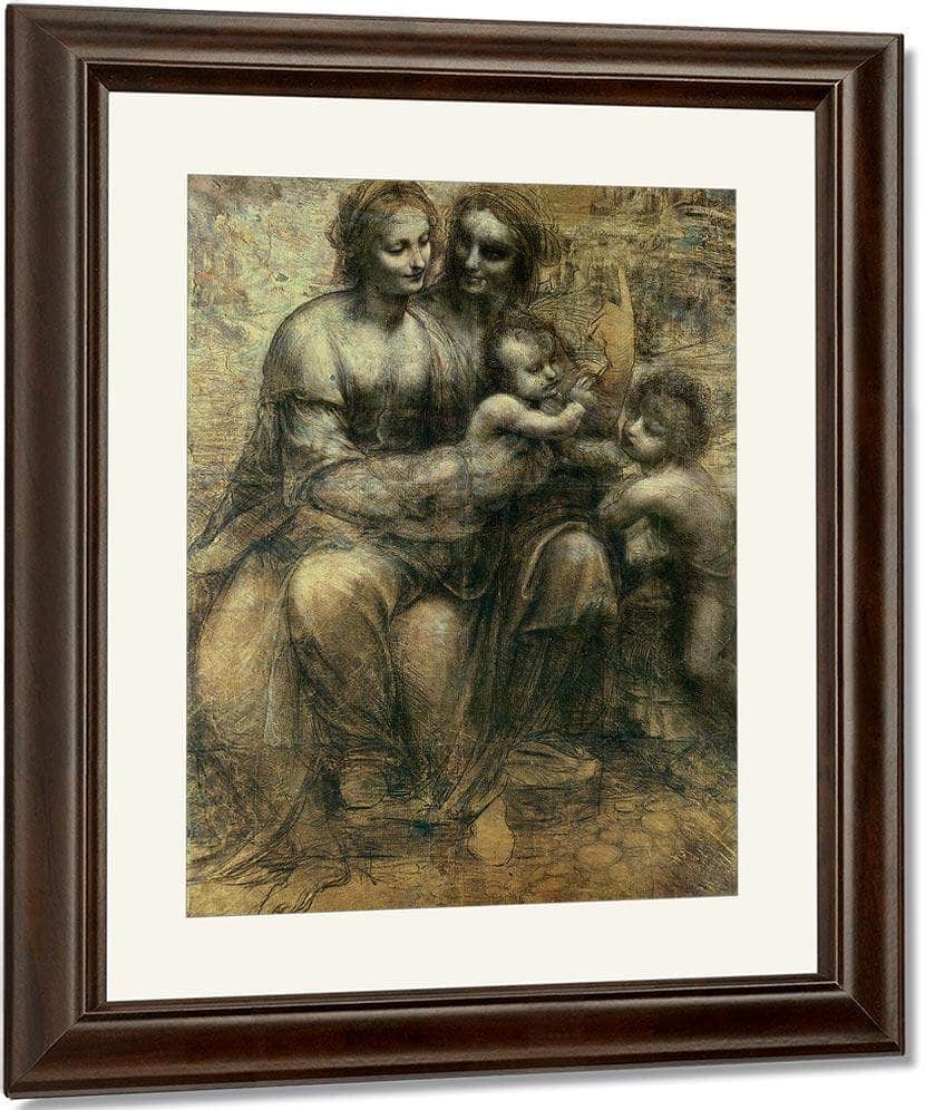 The Virgin And Child With Ss. Anne And John The Baptist By Leonardo Da Vinci Fine Art Print