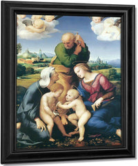 The Virgin Joseph And Elizabeth With Jesus And John By Raphael Fine Art Print