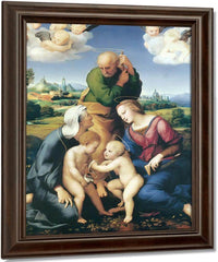 The Virgin Joseph And Elizabeth With Jesus And John By Raphael Fine Art Print