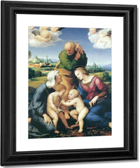 The Virgin Joseph And Elizabeth With Jesus And John By Raphael Fine Art Print