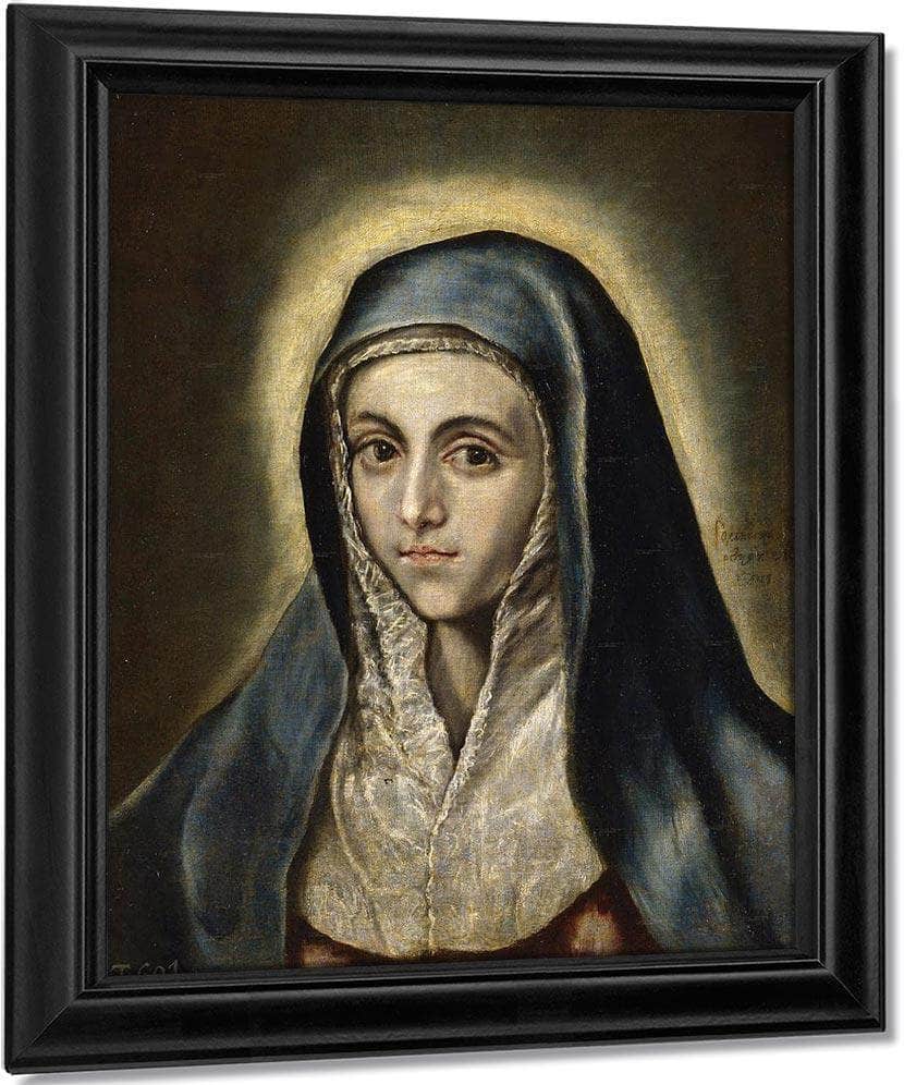 The Virgin Mary 1597 52X41Cm Museo Del Prado P00829 By El Greco Fine Art Print