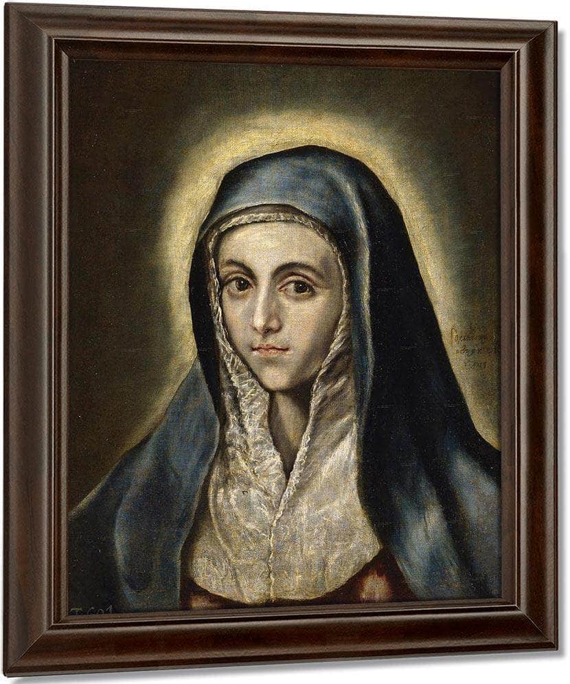 The Virgin Mary 1597 52X41Cm Museo Del Prado P00829 By El Greco Fine Art Print