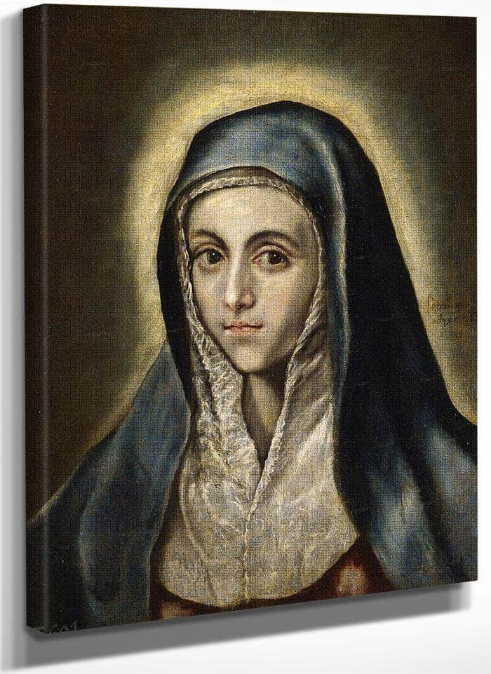 The Virgin Mary 1597 52X41Cm Museo Del Prado P00829 By El Greco Fine Art Print