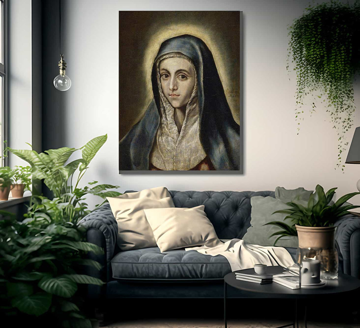 The Virgin Mary 1597 52X41Cm Museo Del Prado P00829 By El Greco Fine Art Print