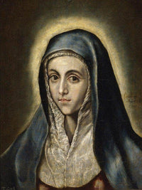 The Virgin Mary 1597 52X41Cm Museo Del Prado P00829 By El Greco Fine Art Print
