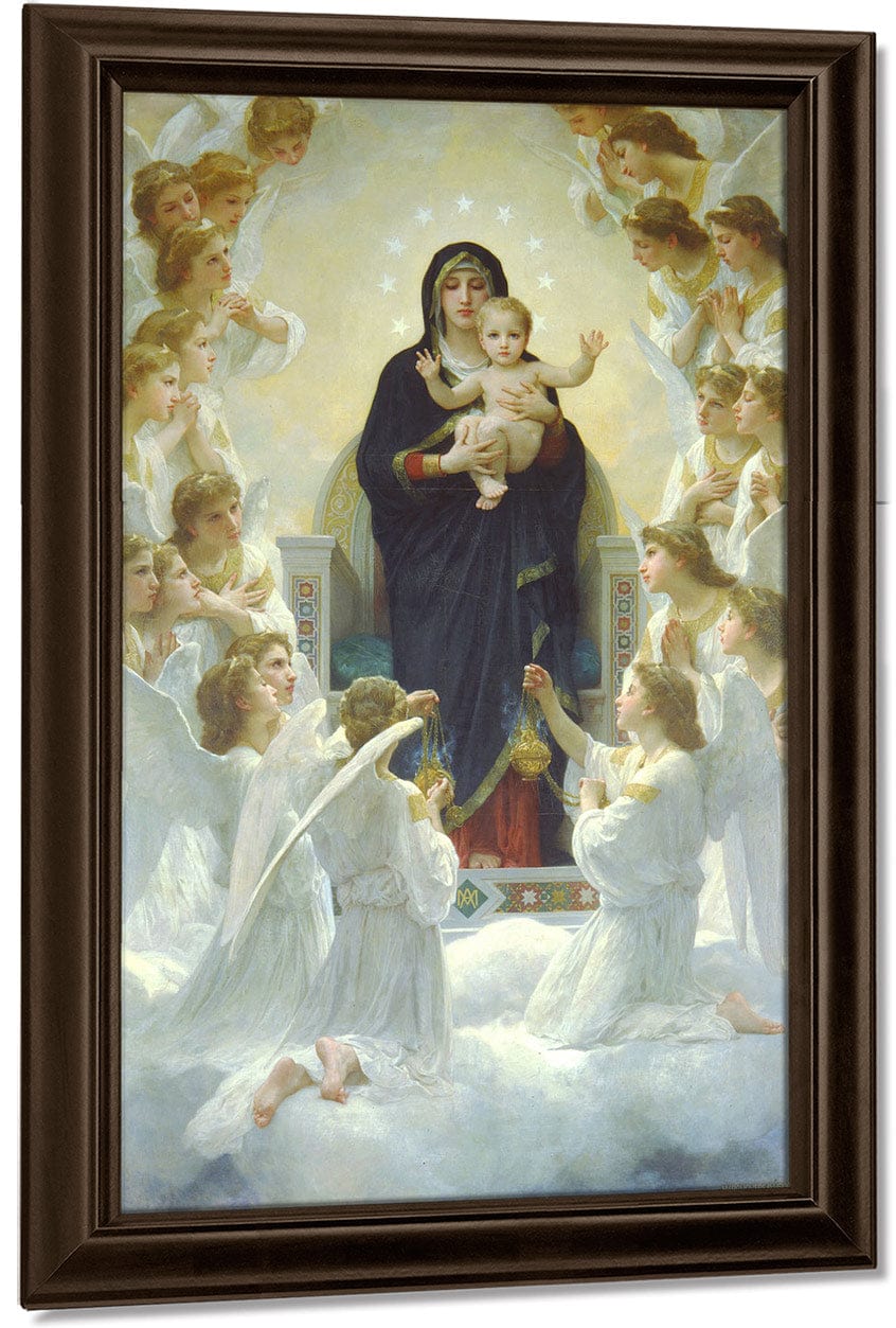 The Virgin With Angels 1900 By William Adolphe Bouguereau Fine Art Print