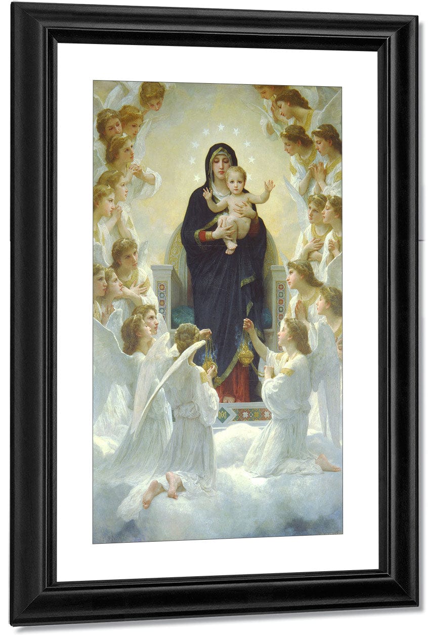 The Virgin With Angels 1900 By William Adolphe Bouguereau Fine Art Print