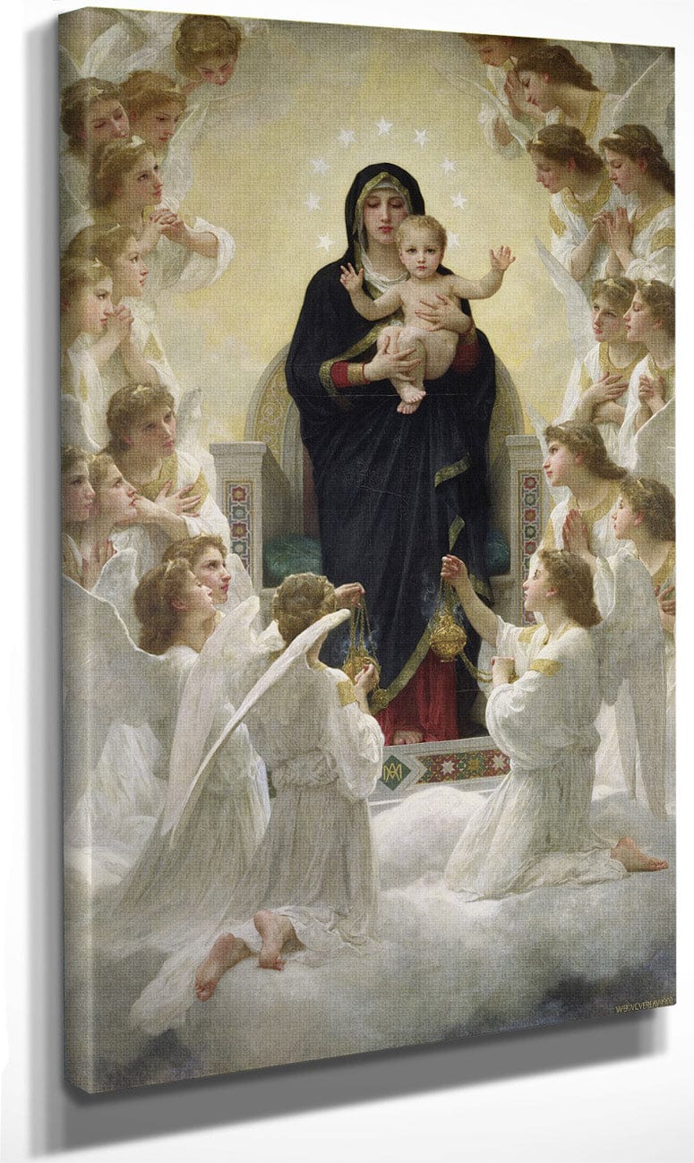 The Virgin With Angels By William Adolphe Bouguereau Fine Art Print
