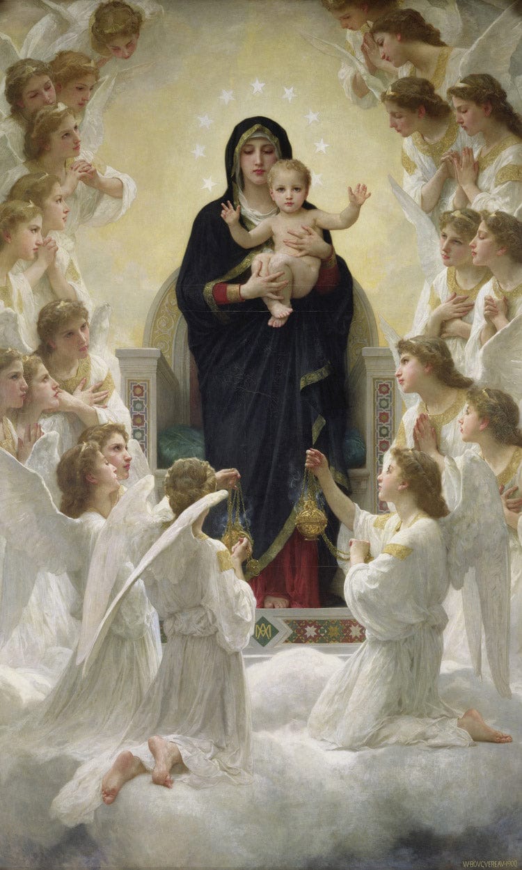 The Virgin With Angels By William Adolphe Bouguereau Fine Art Print