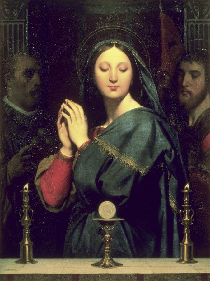The Virgin With The Host By Jean Auguste Dominique Ingres Fine Art Print