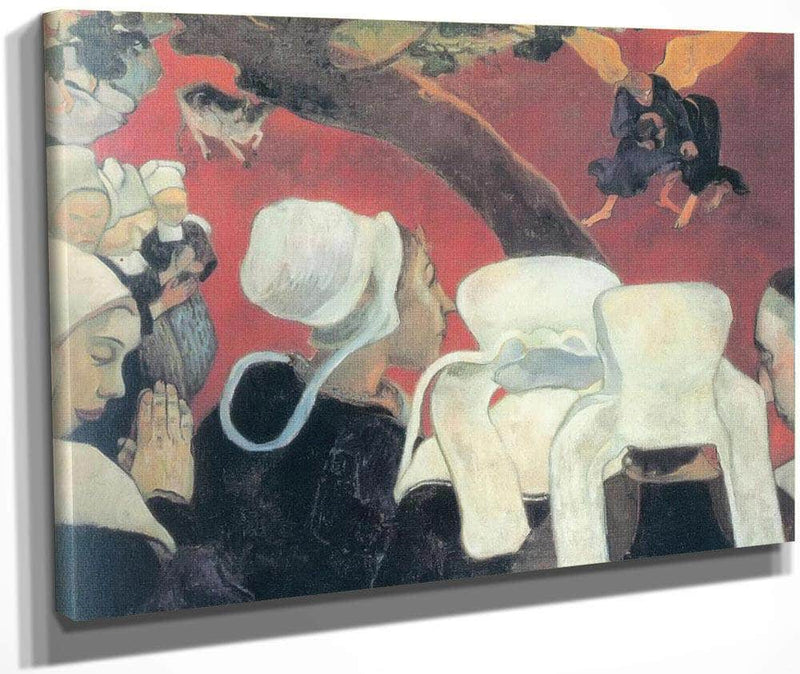 The Vision After The Sermon (Jacob Fighting With The Angel By Paul Gauguin Fine Art Print
