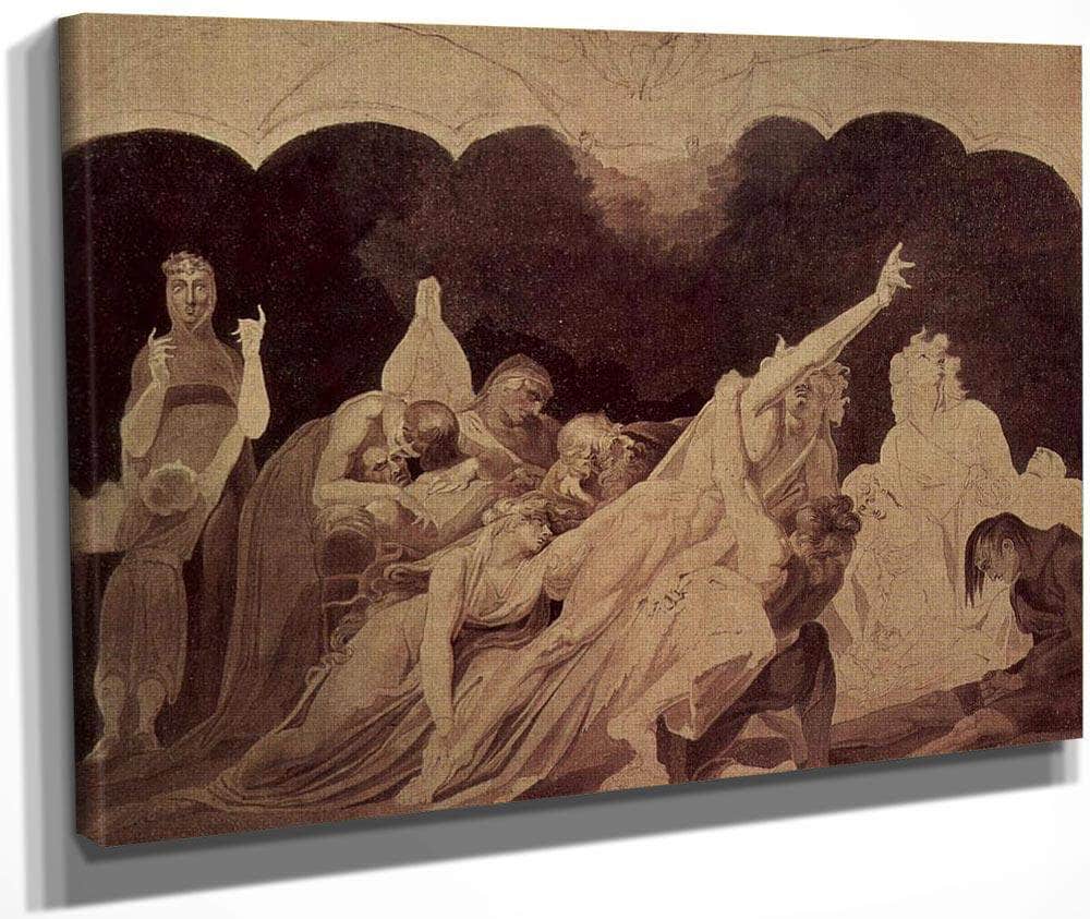 The Vision In The Asylum By Henry Fuseli Fine Art Print