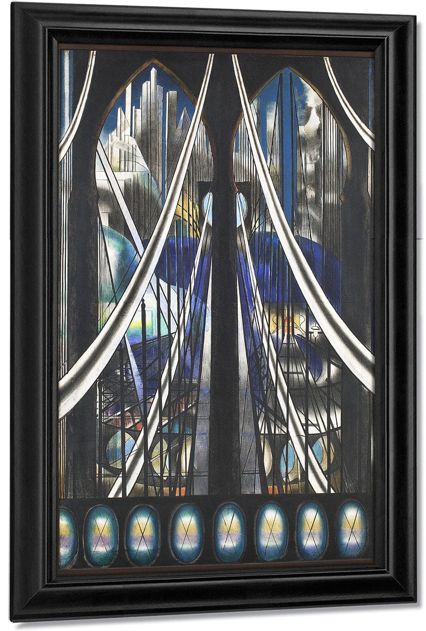 The Voice Of The City Of New York Interpreted  The Bridge (Brooklyn Bridge) By Joseph Stella Fine Art Print