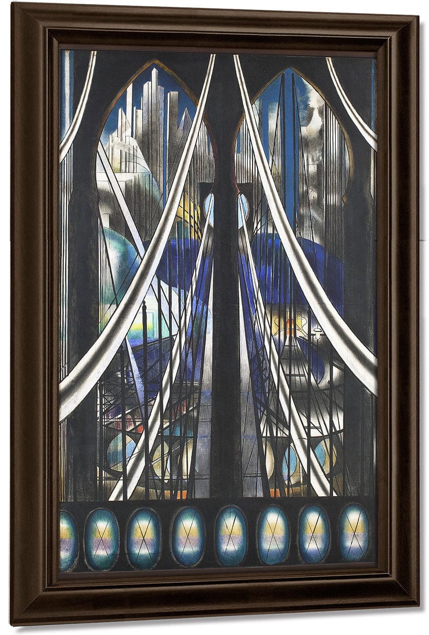The Voice Of The City Of New York Interpreted  The Bridge (Brooklyn Bridge) By Joseph Stella Fine Art Print