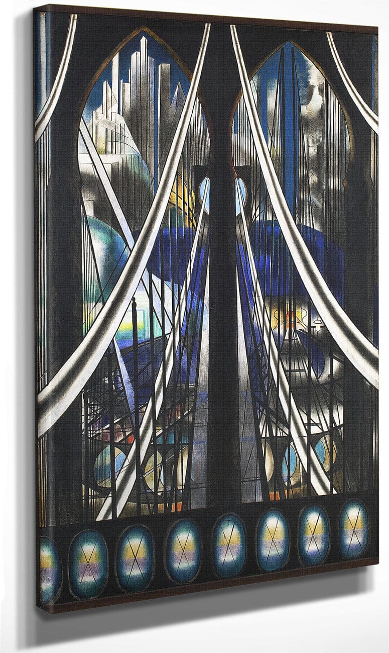 The Voice Of The City Of New York Interpreted  The Bridge (Brooklyn Bridge) By Joseph Stella Fine Art Print