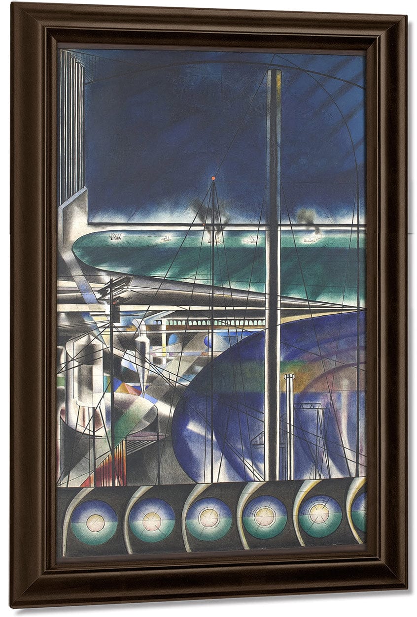 The Voice Of The City Of New York Interpreted  The Port (The Harbor, The Battery) By Joseph Stella Fine Art Print