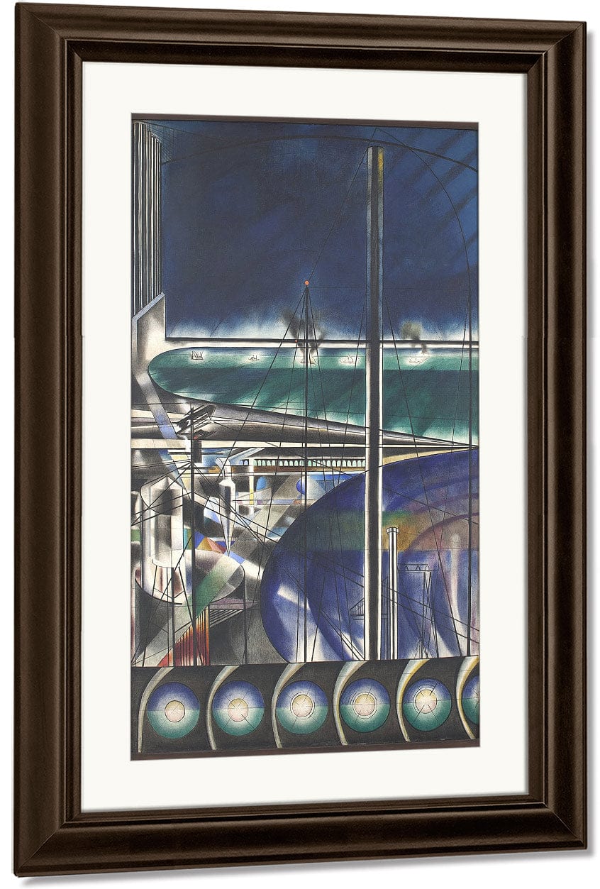The Voice Of The City Of New York Interpreted  The Port (The Harbor, The Battery) By Joseph Stella Fine Art Print