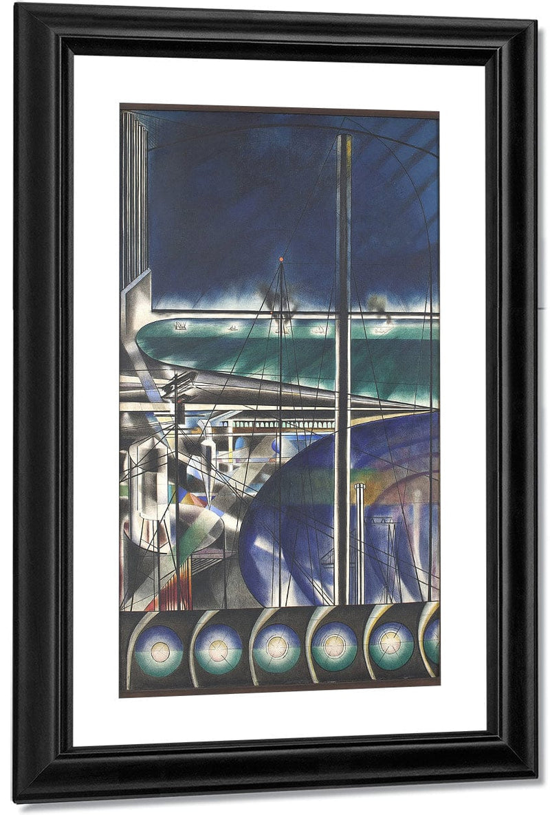 The Voice Of The City Of New York Interpreted  The Port (The Harbor, The Battery) By Joseph Stella Fine Art Print