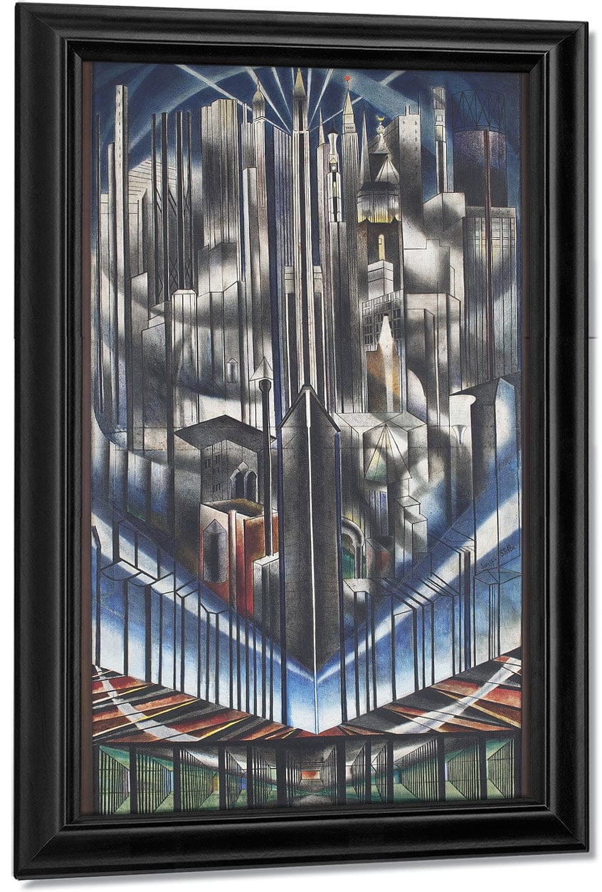 The Voice Of The City Of New York Interpreted  The Skyscrapers (The Prow) By Joseph Stella Fine Art Print