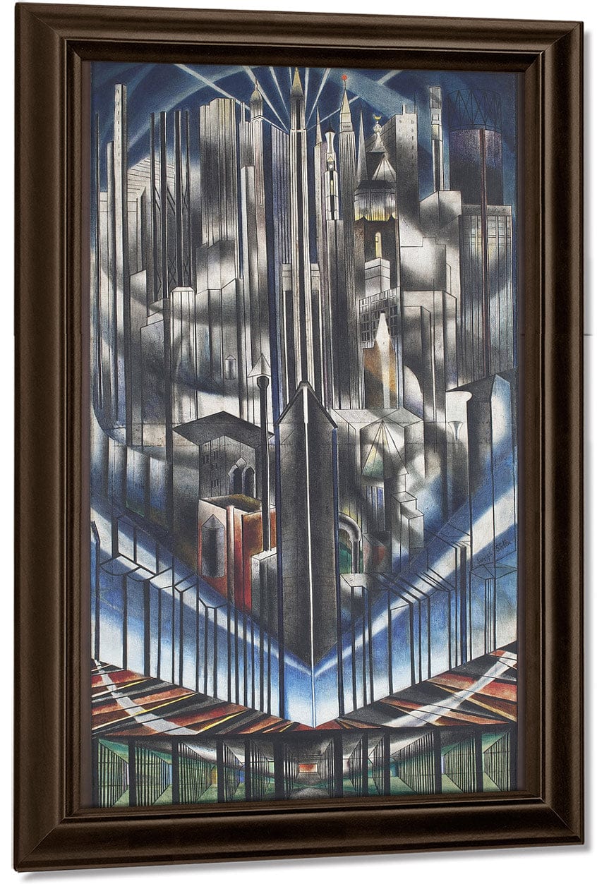The Voice Of The City Of New York Interpreted  The Skyscrapers (The Prow) By Joseph Stella Fine Art Print