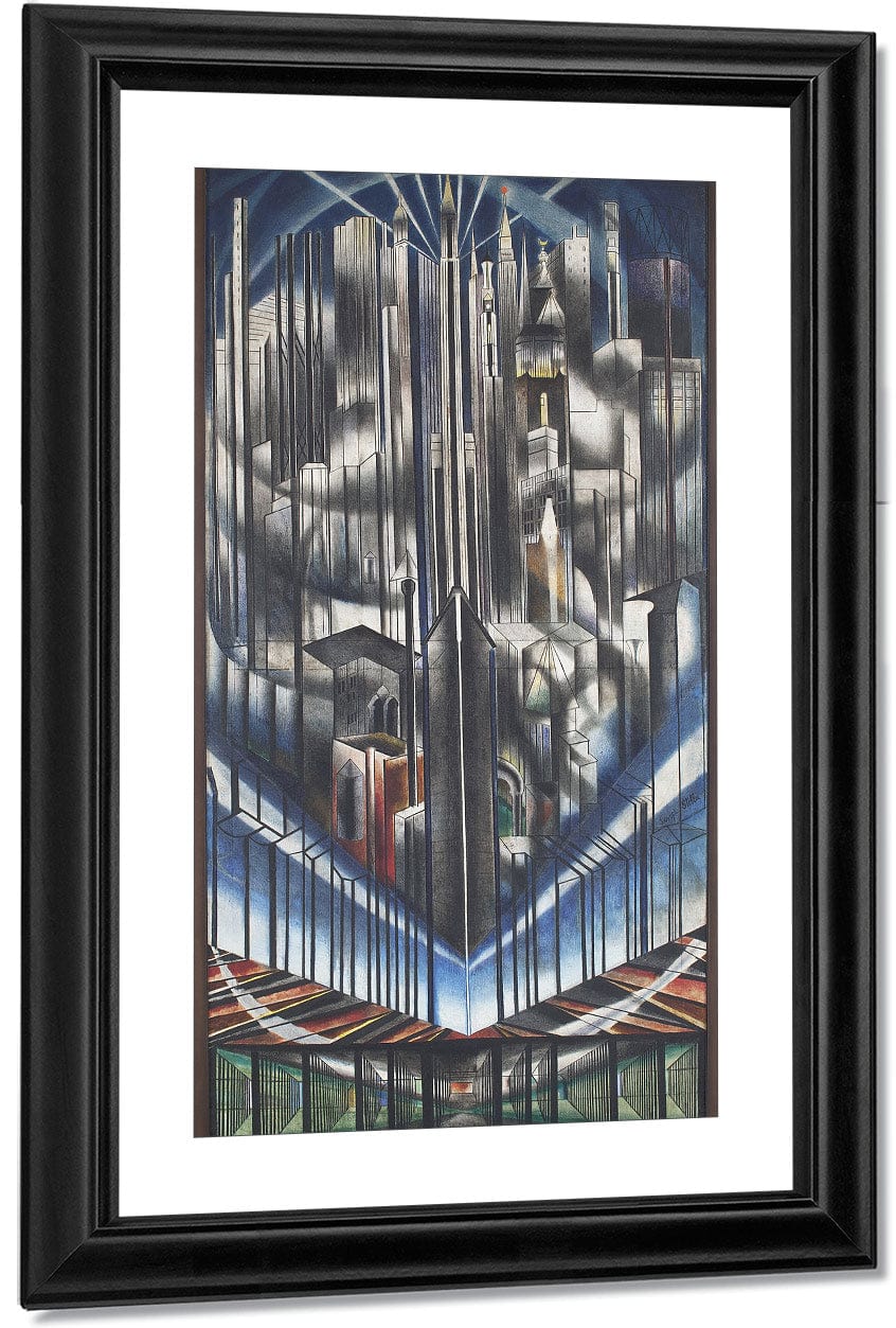 The Voice Of The City Of New York Interpreted  The Skyscrapers (The Prow) By Joseph Stella Fine Art Print