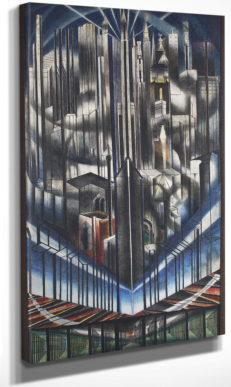 The Voice Of The City Of New York Interpreted  The Skyscrapers (The Prow) By Joseph Stella Fine Art Print