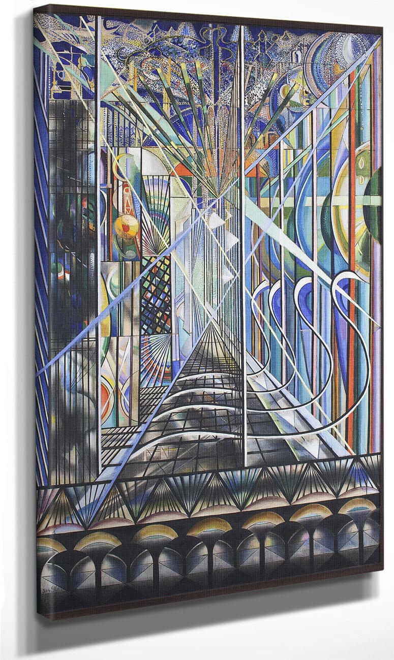 The Voice Of The City Of New York Interpreted  The White Way I By Joseph Stella Fine Art Print