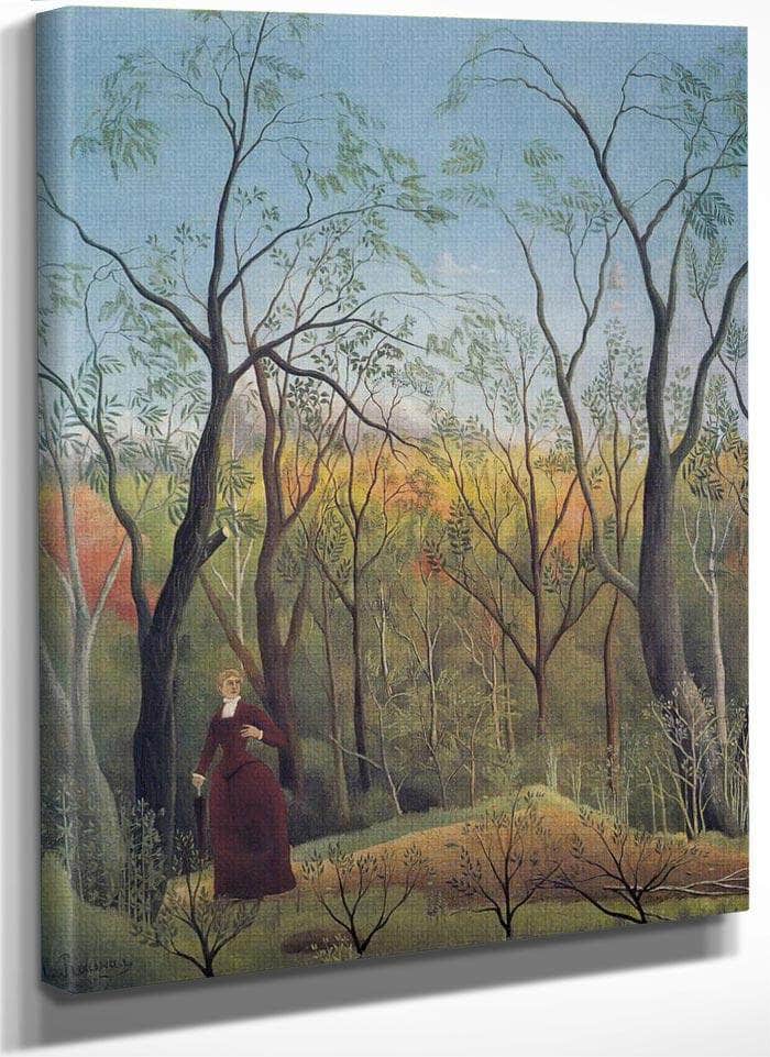 The Walk In The Forest About 1886 La Promenade Dans La Foret By Henri Rousseau Fine Art Print