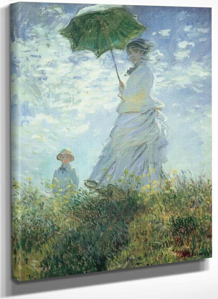 The Walk Lady With Parasol By Claude Monet Fine Art Print