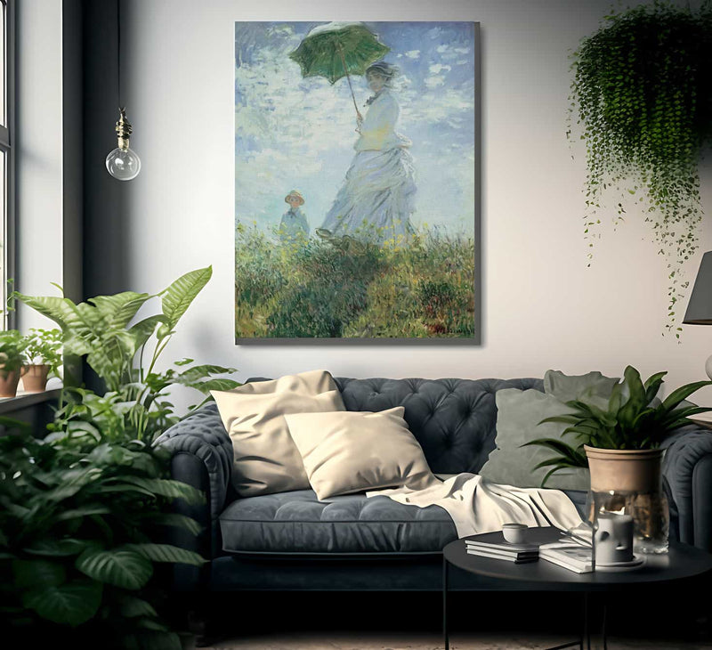 The Walk Lady With Parasol By Claude Monet Fine Art Print