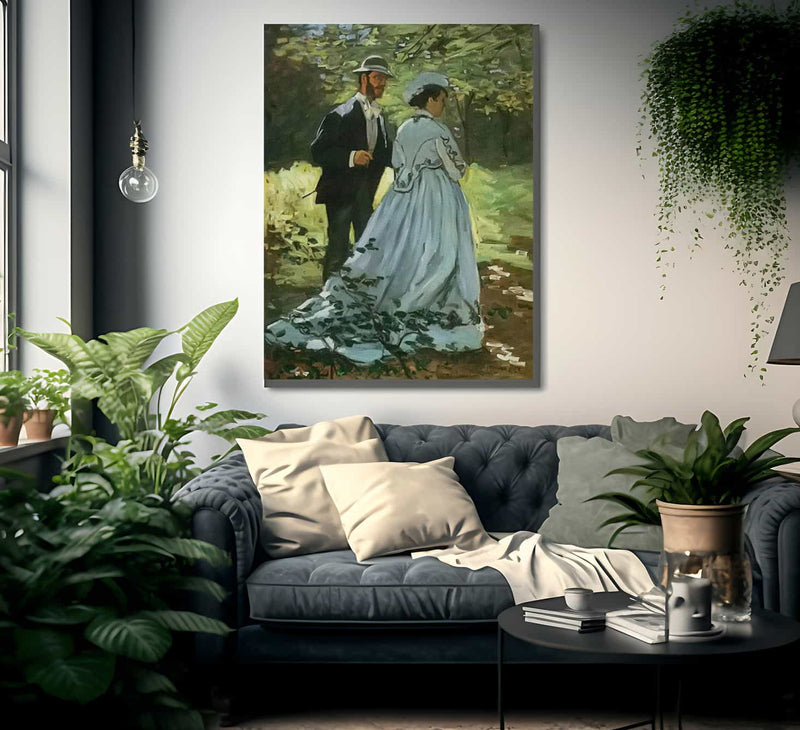 The Walkers By Claude Monet Fine Art Print