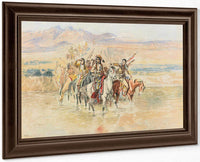 The War Party By Charles Marion Russell Fine Art Print