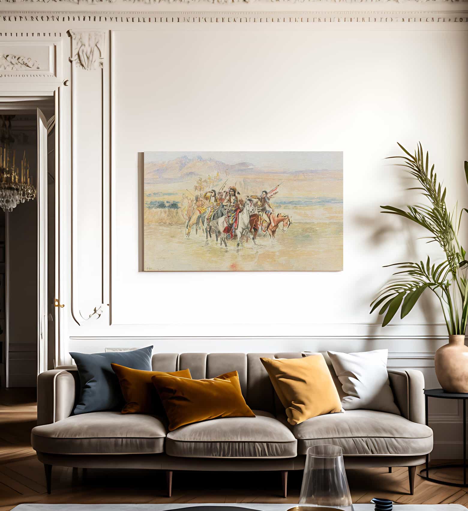 The War Party By Charles Marion Russell Fine Art Print