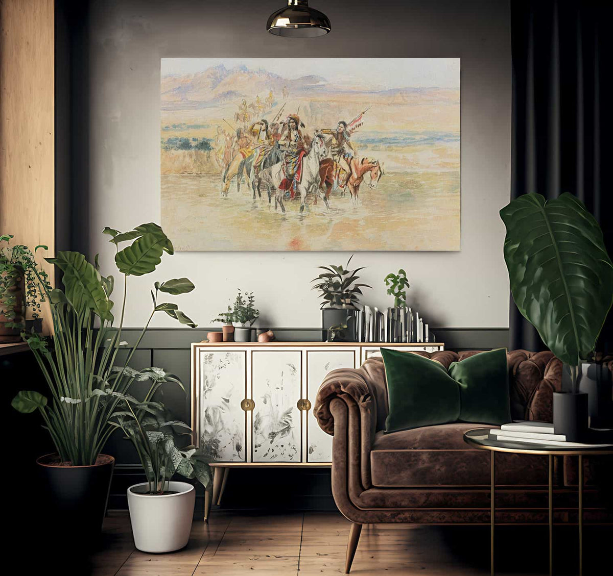 The War Party By Charles Marion Russell Fine Art Print