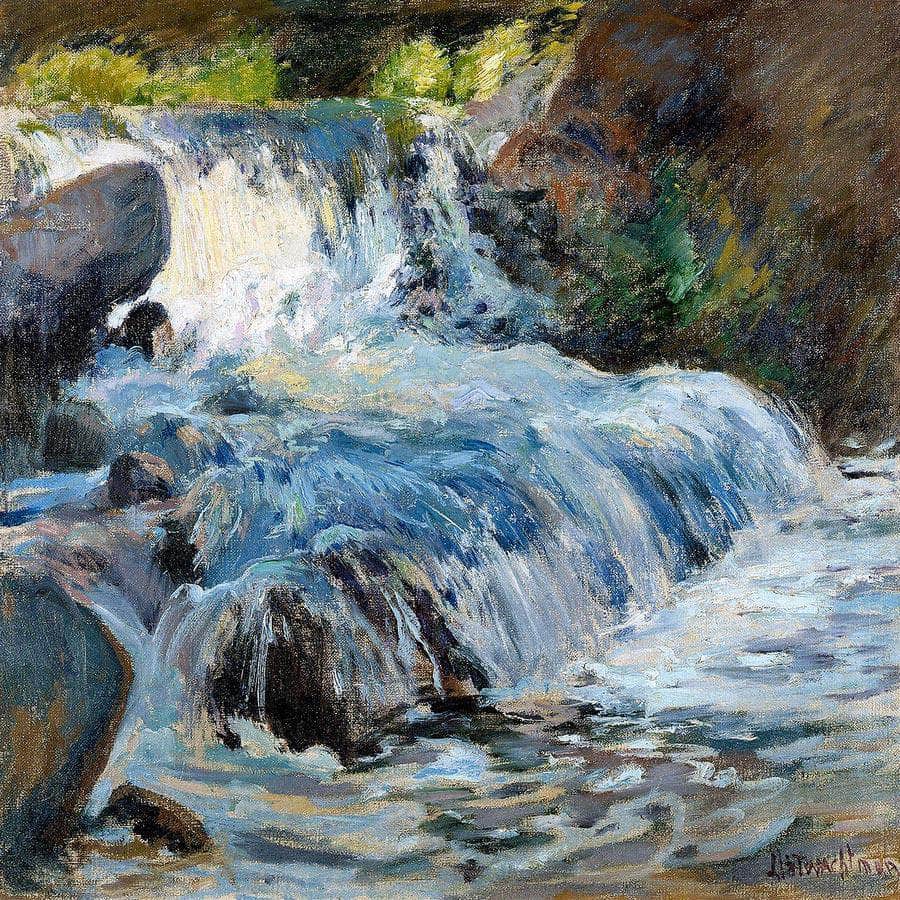 The Waterfall By John Henry Twachtman Fine Art Print