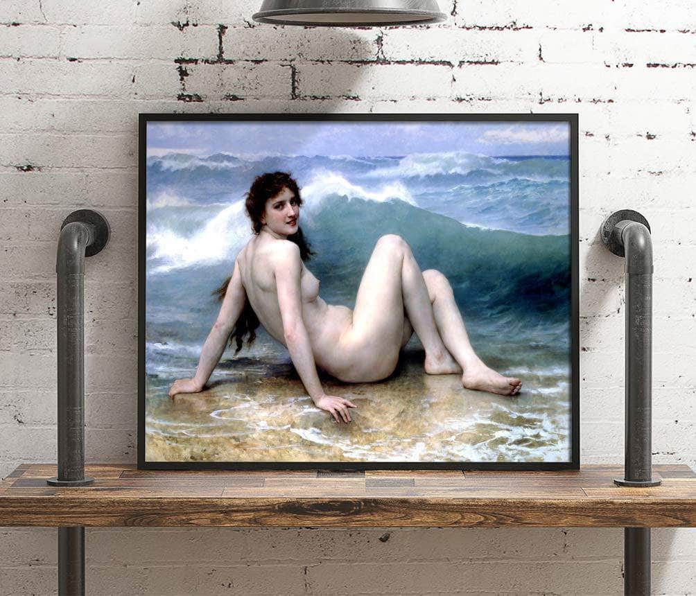 The Wave Painting William-Adolphe Bouguereau Canvas Art Fine Art Print