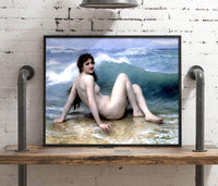 The Wave Painting William-Adolphe Bouguereau Canvas Art Fine Art Print