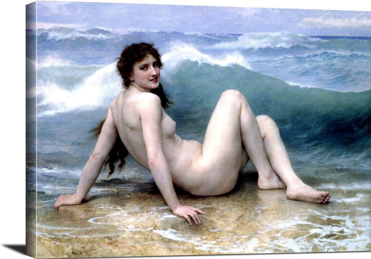The Wave Painting William-Adolphe Bouguereau Canvas Art Fine Art Print