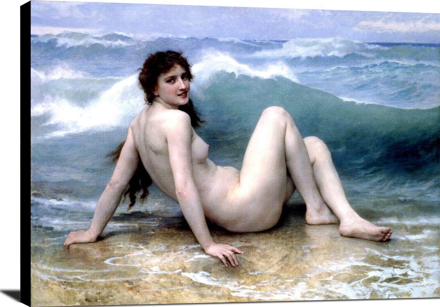 The Wave Painting William-Adolphe Bouguereau Canvas Art Fine Art Print