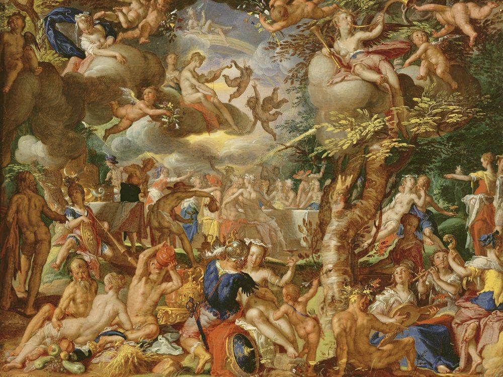 The Wedding Of Cupid And Psyche By Joachim Wtewael Fine Art Print